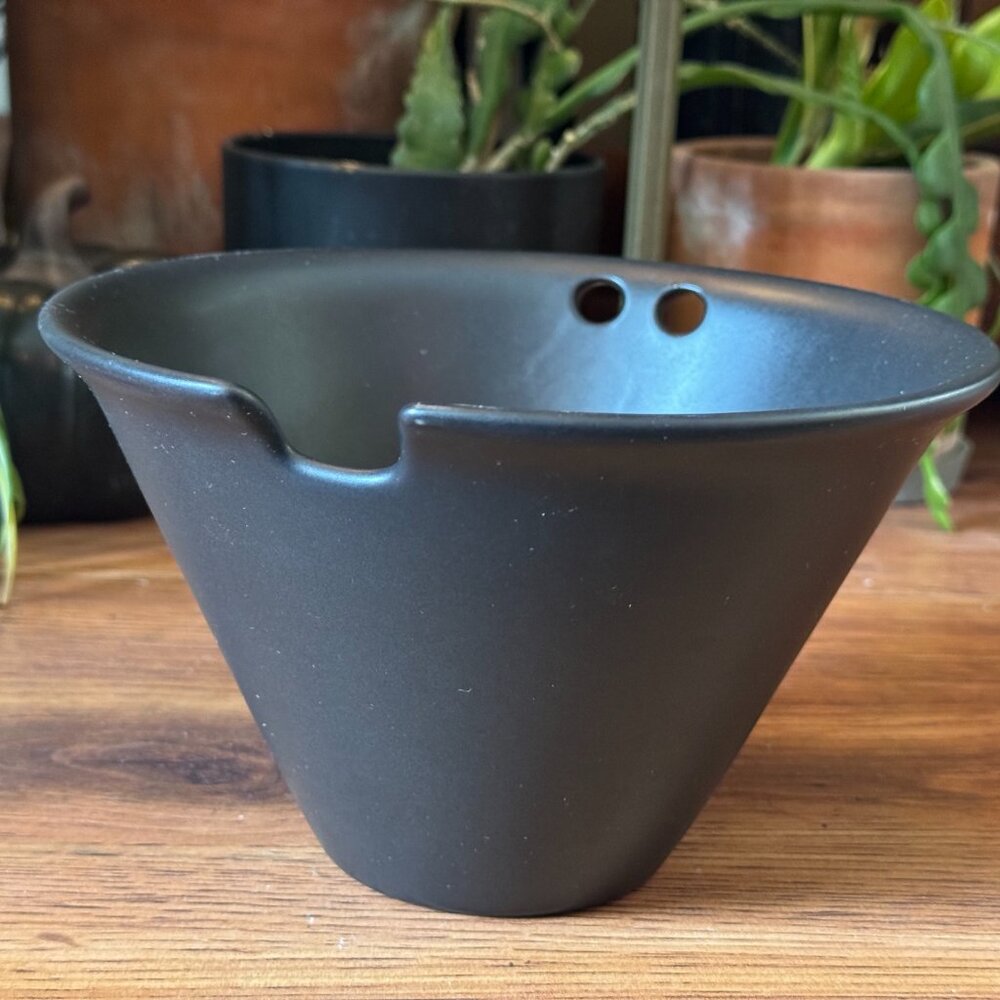 Home Ceramic Stoneware Ramen Bowl, Matte Black, 32 oz.